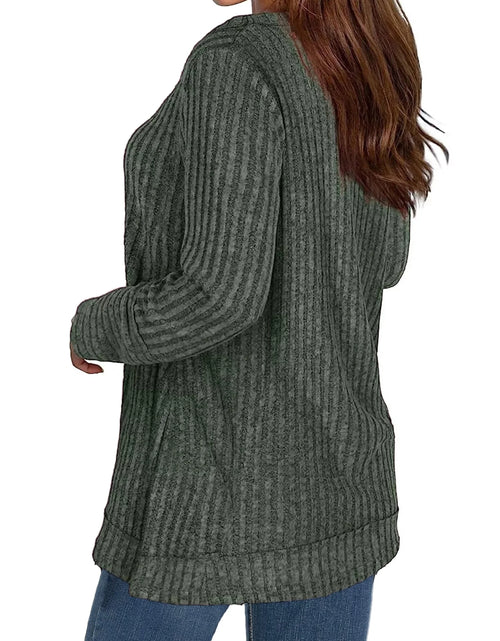Load image into Gallery viewer, Womens Tops V Neck Long Sleeve Shirts Lightweight Pullover Casual Tunic Tops
