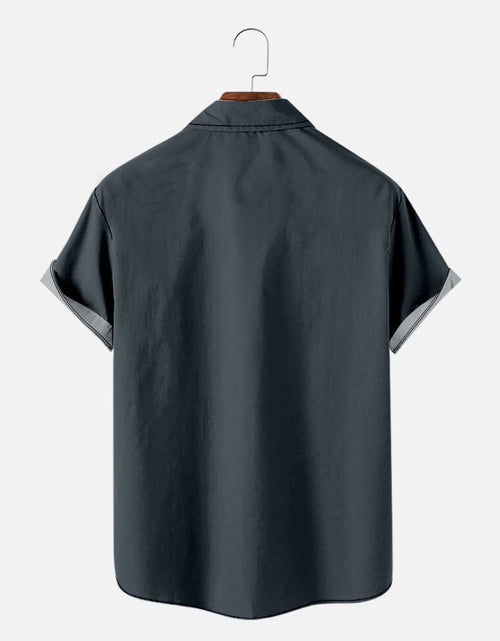 Load image into Gallery viewer, Men'S Summer Trendy Hawaiian Style Short Sleeve Casual Shirts Mens T-Shirts Shirts for Men Fashion Mens T Shirts Casual Navy,S
