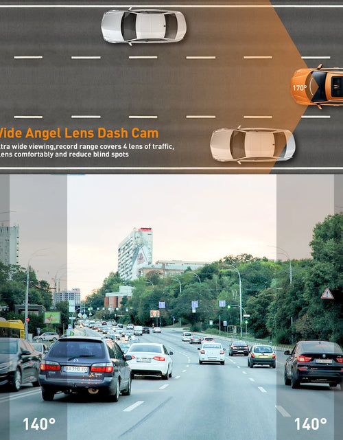 Load image into Gallery viewer, Dash Cam Front and Rear, 1080P Full HD Dash Camera, Dashcam with Night Vision, Car Camera with 3-Inch LCD Display, Parking Mode, G-Sensor, Loop Recording, WDR
