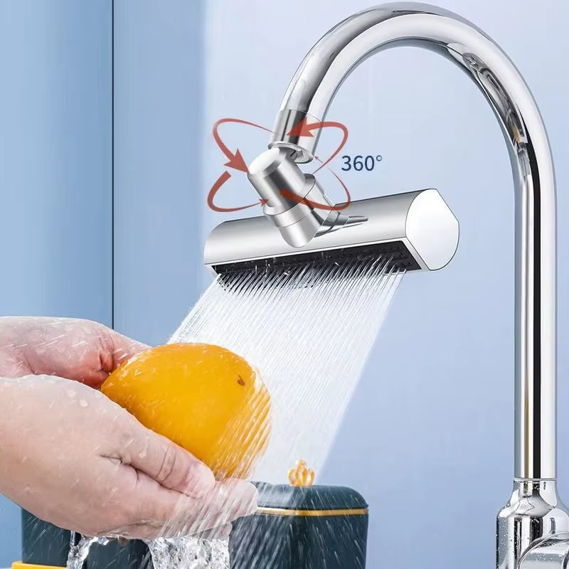New Kitchen Waterfall Three-Mode Universal Swivel Extension Faucet Splash-Proof Nozzle Sink Multi-Function