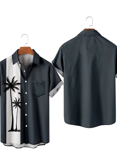 Load image into Gallery viewer, Men'S Summer Trendy Hawaiian Style Short Sleeve Casual Shirts Mens T-Shirts Shirts for Men Fashion Mens T Shirts Casual Navy,S
