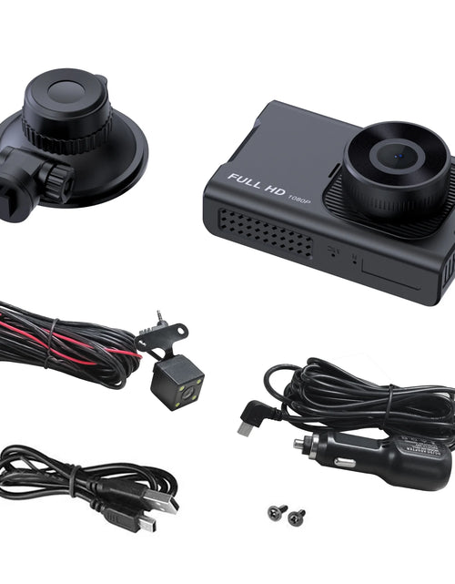 Load image into Gallery viewer, Dash Cam Front and Rear, 1080P Full HD Dash Camera, Dashcam with Night Vision, Car Camera with 3-Inch LCD Display, Parking Mode, G-Sensor, Loop Recording, WDR
