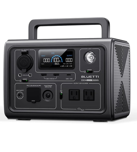 EB3A Portable Generator on Sale,600W Solar Generator, 268Wh Lifepo4 Power Station for Camping, Home Use, Emergency