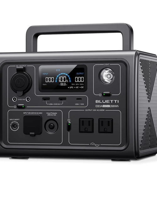 Load image into Gallery viewer, EB3A Portable Generator on Sale,600W Solar Generator, 268Wh Lifepo4 Power Station for Camping, Home Use, Emergency
