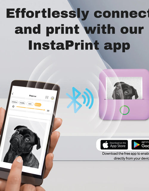 Load image into Gallery viewer, CTP500 Bluetooth Mini Portable Inkless Thermal Printer &amp; Label Maker + Paper, Android &amp; Ios (Purple)
