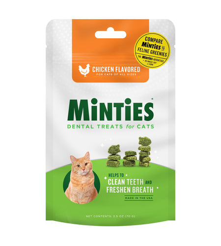 Teeth Cleaner Dental Cat Treats, Chicken Flavored, 2.5 Oz