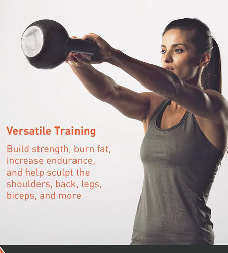 Cast Iron Kettlebell, 80 Lb. - Professional Weight Training Equipment for Home & Gym Workouts