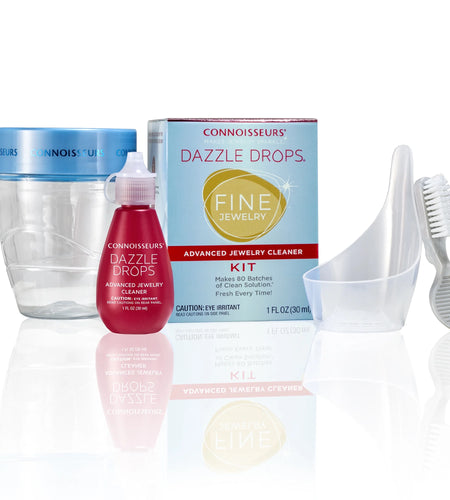 Dazzle Drops Advanced Jewelry Cleaner Kit for Gold, Platinum, Diamonds, and Gemstones